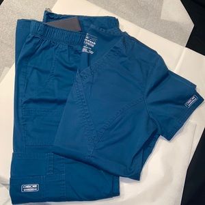 Cherokee Caribbean blue scrubs xxs uniform petite